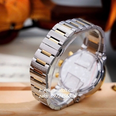 Đồng Hồ Nam Versace Greca Logo Chronograph 6 Kim Viền Gold, Demi Mặt Trắng 43mm