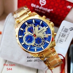 Đồng Hồ Nam Sunrise 1270SA 6 Kim  Kính Sapphire Authentic 44mm