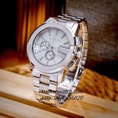 Đồng Hồ Nam Gucci G - Chrono 5 Kim Vỏ Silver 44mm