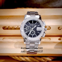 Đồng Hồ Nam Gucci G - Chrono 5 Kim Vỏ Silver Mặt Đen 44mm 1