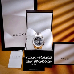 Đồng Hồ Nam Gucci G - Chrono 5 Kim Vỏ Silver Mặt Đen 44mm