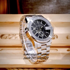 Đồng Hồ Nam Gucci G - Chrono 5 Kim Vỏ Silver Mặt Đen 44mm