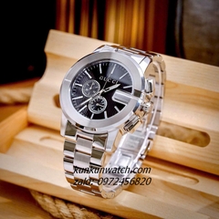 Đồng Hồ Nam Gucci G - Chrono 5 Kim Vỏ Silver Mặt Đen 44mm