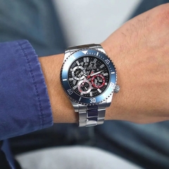 Đồng Hồ Nam Guess Axle GW0488G1 Silver 6 Kim 45mm