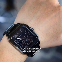 Đồng Hồ Nam Guess Integrity GW0631G2 Black Mặt Vuông 6 Kim 42mm