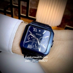 Đồng Hồ Nam Guess Integrity GW0631G3 Blue Mặt Vuông 6 Kim 42mm