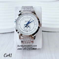 Đồng Hồ Nam Patek Philippe Automatic Đánh Dấu Phút, 4 Lịch Vỏ Silver 41mm 1