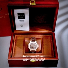 Đồng Hồ Nam Patek Philippe Nautilus Automatic 5 Kim 2 Lịch Rose Gold 40mm