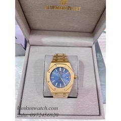 Đồng Hồ Nam Audemars Piguet Royal Oak 03 Kim - Quartz - Vàng Mặt Xanh - 41mm 1