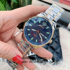 Đồng Hồ Nam Citizen 2 Lịch Dạ Quang Quartz Demi Mặt Xanh 42mm