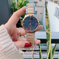 Đồng Hồ Nam Citizen Quartz Đính Đá 4 Mốc Giờ Lịch Ngày Demi Mặt Xanh 40mm 1