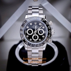 Đồng Hồ Nam Rolex Cosmograph Daytona Automatic 6 Kim Silver Mặt Đen 40mm 1
