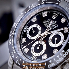 Đồng Hồ Nam Rolex Cosmograph Daytona Automatic 6 Kim Silver Mặt Đen 40mm