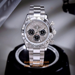 Đồng Hồ Nam Rolex Cosmograph Daytona Automatic 6 Kim Silver Mặt Xám 40mm 1