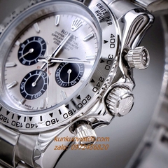 Đồng Hồ Nam Rolex Cosmograph Daytona Automatic 6 Kim Silver Mặt Xám 40mm