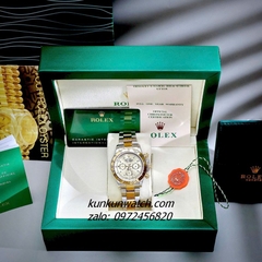 Đồng Hồ Nam Rolex Cosmograph Daytona Automatic 6 Kim Demi Mặt Vàng 40mm