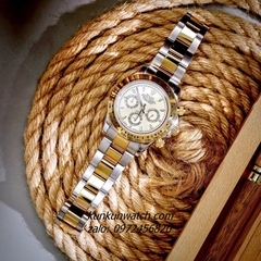 Đồng Hồ Nam Rolex Cosmograph Daytona Automatic 6 Kim Demi Mặt Vàng 40mm