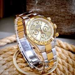 Đồng Hồ Nam Rolex Cosmograph Daytona Automatic 6 Kim Demi Mặt Vàng 40mm