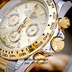 Đồng Hồ Nam Rolex Cosmograph Daytona Automatic 6 Kim Demi Mặt Vàng 40mm