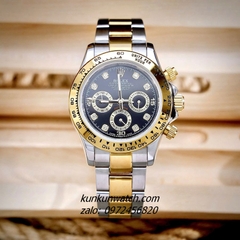 Đồng Hồ Nam Rolex Cosmograph Daytona Automatic 6 Kim Demi Mặt Đen 40mm 1