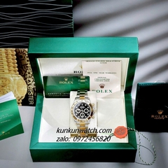 Đồng Hồ Nam Rolex Cosmograph Daytona Automatic 6 Kim Demi Mặt Đen 40mm