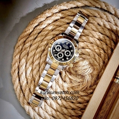 Đồng Hồ Nam Rolex Cosmograph Daytona Automatic 6 Kim Demi Mặt Đen 40mm