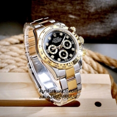 Đồng Hồ Nam Rolex Cosmograph Daytona Automatic 6 Kim Demi Mặt Đen 40mm
