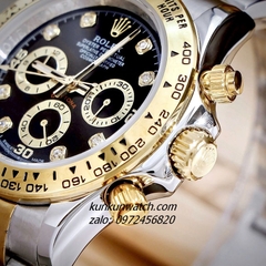 Đồng Hồ Nam Rolex Cosmograph Daytona Automatic 6 Kim Demi Mặt Đen 40mm