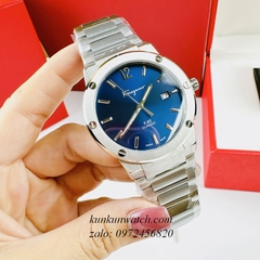 Đồng Hồ Nam Salvatore Ferragamo F80 Classic Bạc Mặt Xanh 41mm