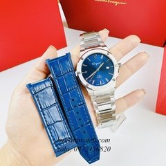 Đồng Hồ Nam Salvatore Ferragamo F80 Classic Bạc Mặt Xanh 41mm