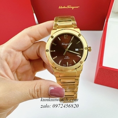 Đồng Hồ Nam Salvatore Ferragamo F80 Classic Vàng Mặt Nâu 41mm