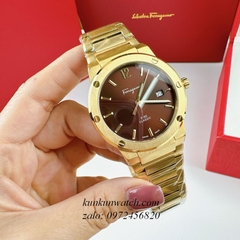Đồng Hồ Nam Salvatore Ferragamo F80 Classic Vàng Mặt Nâu 41mm