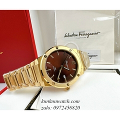 Đồng Hồ Nam Salvatore Ferragamo F80 Classic Vàng Mặt Nâu 41mm