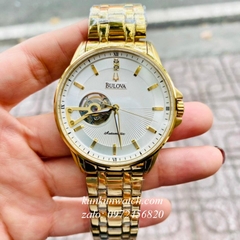 Đồng Hồ Nam Bulova 96A909 Automatic Lộ Cơ Vàng Mặt Trắng 40mm 1