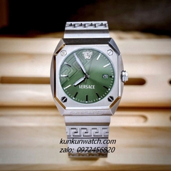Đồng Hồ Nam Versace Antares Green Silver Mặt Vuông 41.5 x 44mm 1