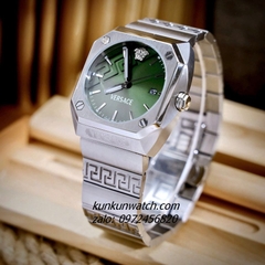 Đồng Hồ Nam Versace Antares Green Silver Mặt Vuông 41.5 x 44mm