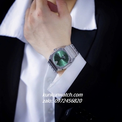 Đồng Hồ Nam Versace Antares Green Silver Mặt Vuông 41.5 x 44mm