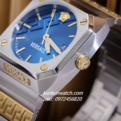 Đồng Hồ Nam Versace Antares Demi Mặt Xanh Dương Vuông 41.5 x 44mm