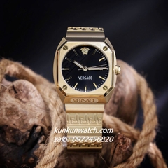 Đồng Hồ Nam Versace Antares Black Gold Mặt Vuông 41.5 x 44mm 1