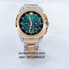 Đồng Hồ Nam Versace Geo Chronograph 6 Kim Demi Mặt Xanh Size 43mm 1