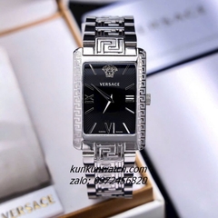 Đồng Hồ Nam Versace Tonneau Silver Mặt Đen 31 x 43mm 1