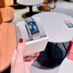 Đồng Hồ Nam Versace Tonneau Silver Mặt Xanh 31 x 43mm 1