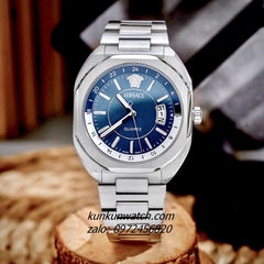 Đồng Hồ Nam Versace V-Contempo 3 Kim Silver Mặt Xanh 40mm