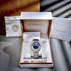 Đồng Hồ Nam Versace V-Contempo 3 Kim Silver Mặt Xanh 40mm