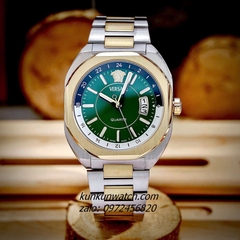 Đồng Hồ Nam Versace V-Contempo 3 Kim Demi Gold Mặt Xanh Lá 40mm 1