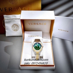 Đồng Hồ Nam Versace V-Contempo 3 Kim Demi Gold Mặt Xanh Lá 40mm