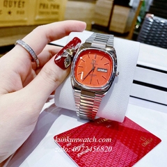 Đồng Hồ Nữ Omega Seamaster Mặt Vuông Cam 36mm