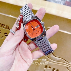 Đồng Hồ Nữ Omega Seamaster Mặt Vuông Cam 36mm