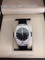 Đồng Hồ Nữ Hublot HLNSR021 - Dây Cao Su Đen Mặt Đen - 34mm