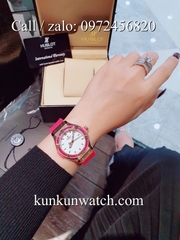 Đồng Hồ Nữ Hublot HLNSV0191 - Dây Hồng Mặt Trắng Vỏ Vàng Hồng - 34mm